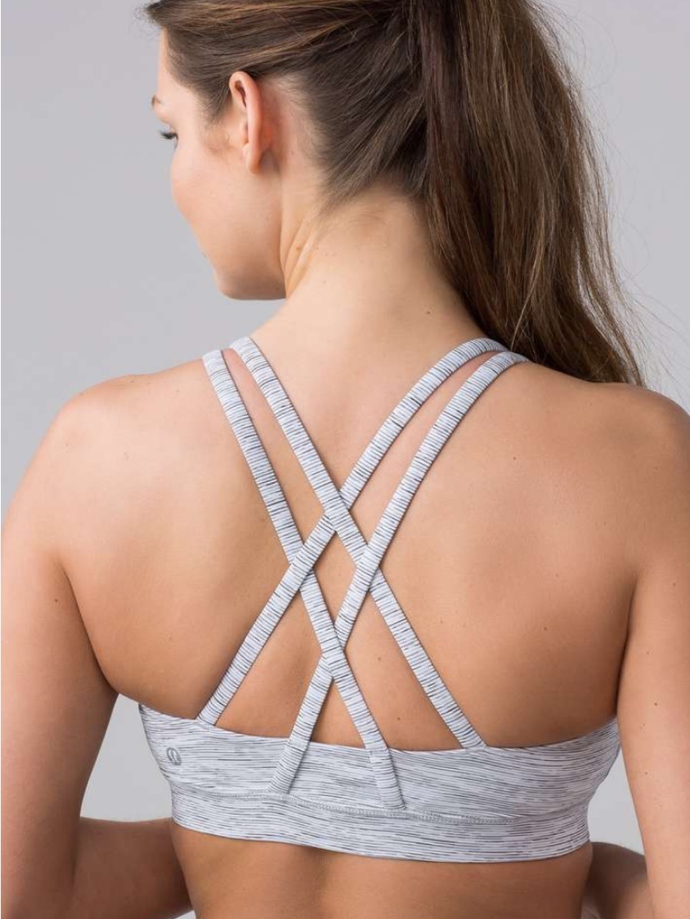 Lululemon QLight Gray Strappy Sports Bra - Women Intimates & Sleepwear